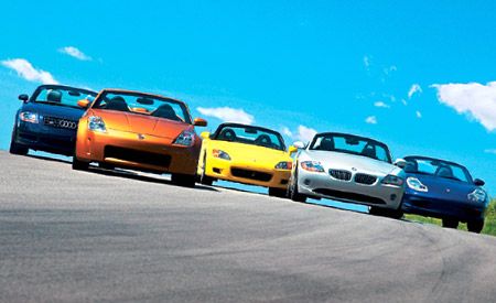 2003 Audi Tt Vs Bmw Z4 Honda S2000 Nissan 350z Porsche Boxster