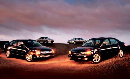 2006 Ford Fusion Vs Honda Accord Hyundai Sonata Toyota Camry