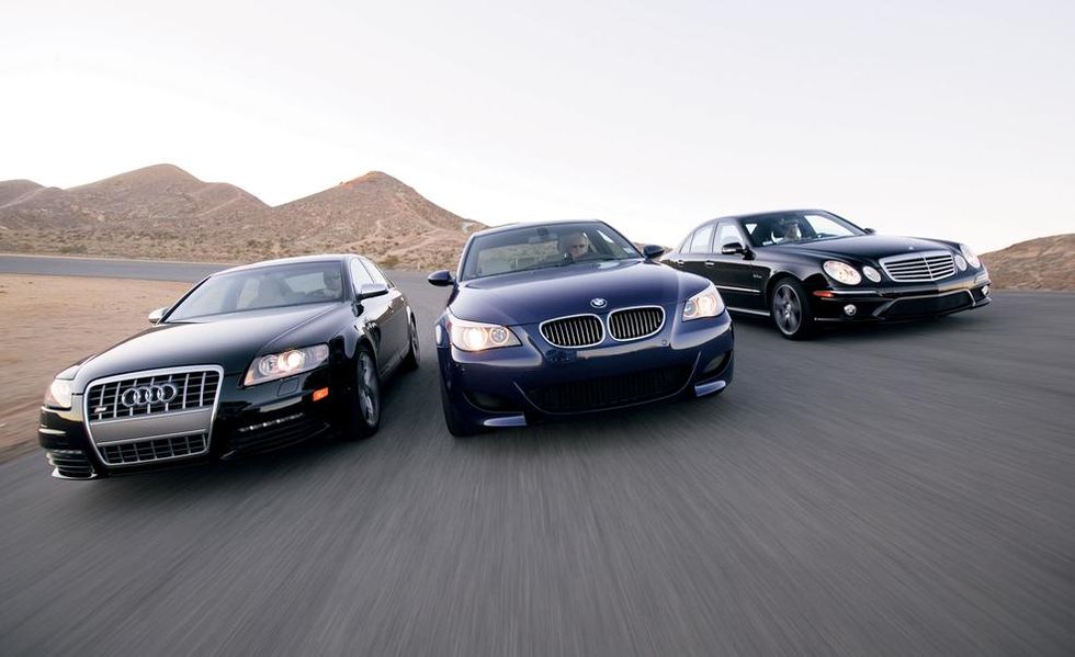 2007 audi s6, 2007 bmw m5, and 2007 mercedes benz e63 amg