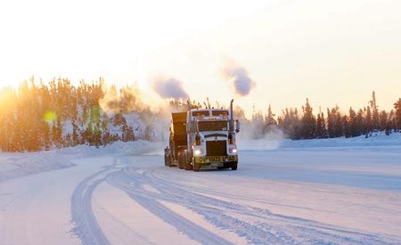 Motor vehicle, Winter, Mode of transport, Transport, Road, Freezing, Truck, Automotive tire, Snow, Rolling, 