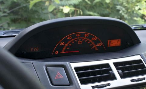 Motor vehicle, Automotive design, Gauge, Speedometer, Grille, Trip computer, Luxury vehicle, Audi, Steering wheel, Measuring instrument, 