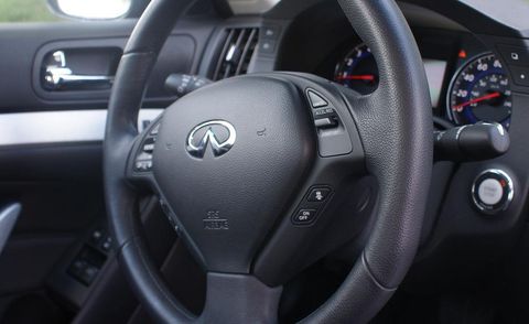 Automotive design, White, Car, Steering wheel, Black, Steering part, Grey, Luxury vehicle, Gauge, Speedometer, 