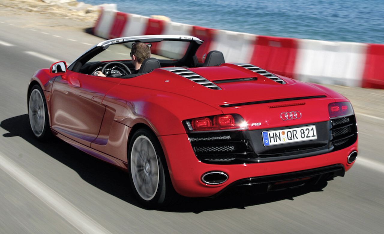 audi r8 spyder push along car