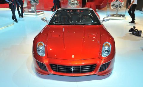 Automotive design, Vehicle, Land vehicle, Car, Red, Grille, Hood, Performance car, Sports car, Personal luxury car, 