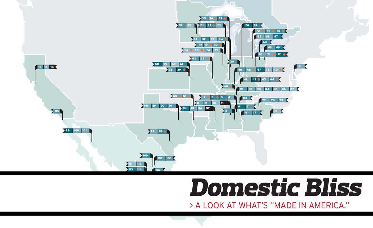 Made In America Map A Graphic Representation Of What's Really "Made In America" - Feature - Car  And Driver