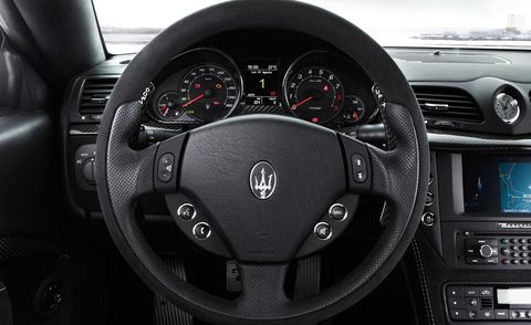 Mode of transport, Automotive design, Product, Steering wheel, Transport, Steering part, Speedometer, White, Red, Car, 
