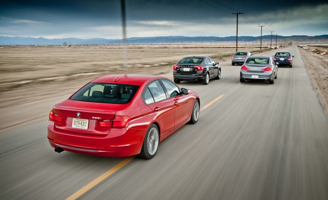 The 12 Bmw 328i Challenges Audi Infiniti Mercedes And Volvo