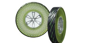 Automotive tire, Green, Rim, Circle, Synthetic rubber, Silver, Tread, Home accessories, Graphics, Tire care, 