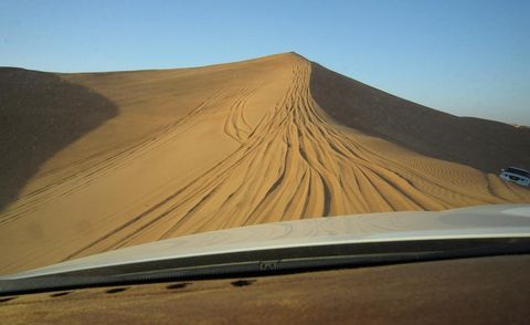 Brown, Natural environment, Erg, Dune, Sand, Landscape, Photograph, Aeolian landform, Horizon, Desert, 