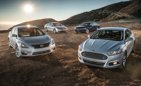 Car And Driver Compares The Top Four Mid Size Sedans