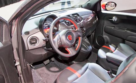 Motor vehicle, Steering part, Mode of transport, Automotive design, Product, Steering wheel, Red, Car seat, Carmine, Center console, 