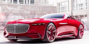 Mode of transport, Automotive design, Vehicle, Land vehicle, Car, Red, Grille, Fender, Personal luxury car, Luxury vehicle, 