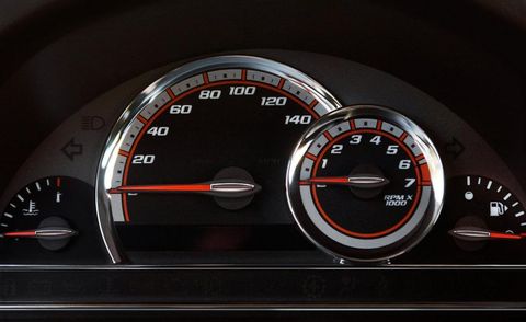 Speedometer, Red, Gauge, Carmine, Tachometer, Measuring instrument, Maroon, Trip computer, Odometer, Fuel gauge, 