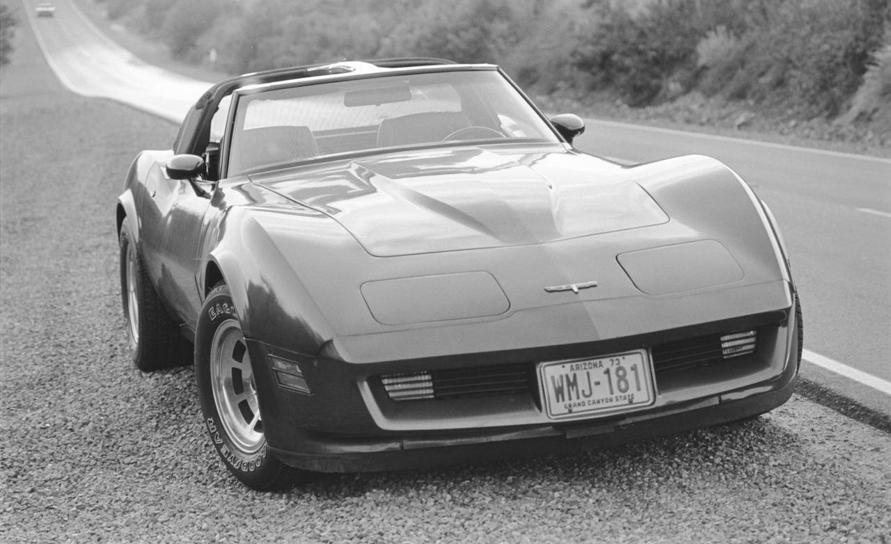 Chevrolet Chevy Corvette C3 Top Black Coated Metal License Plate Frame Holder