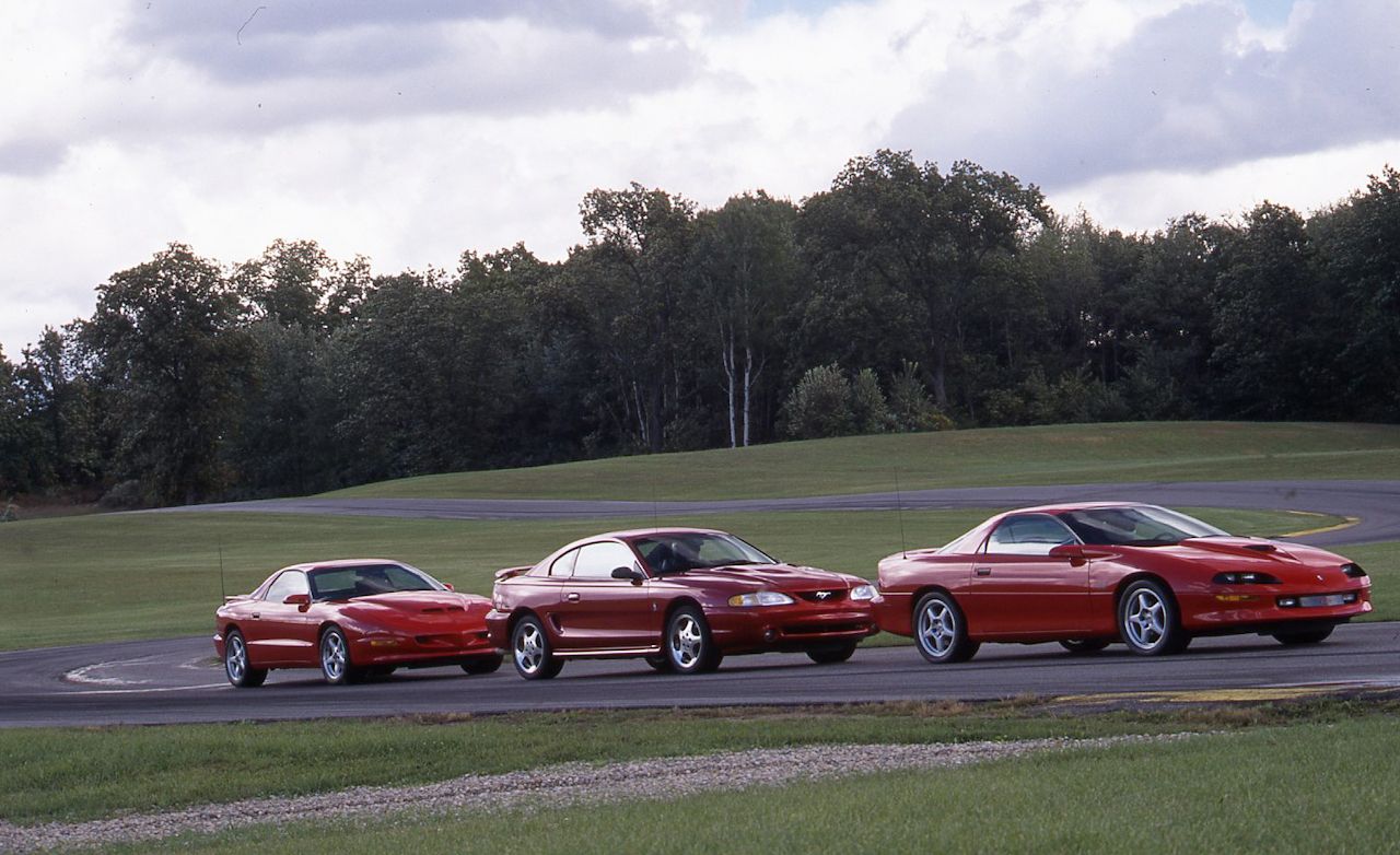 1996 Ford Mustang Cobra vs. Chevrolet Camaro Z28 SS, Pontiac Firebird  Formula WS6