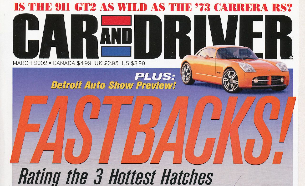 Car and Driver Magazine - March 2002 Issue - Table of Contents