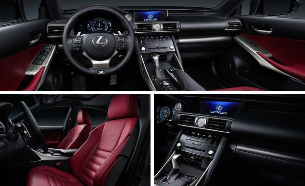 Motor vehicle, Mode of transport, Automotive design, Steering part, Steering wheel, Center console, Red, Vehicle audio, Car, Personal luxury car, 