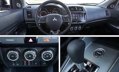 Land vehicle, Vehicle, Car, Center console, Steering wheel, Speedometer, Gauge, Mitsubishi, Gear shift, Minivan, 