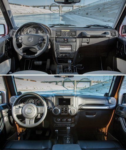 2012 Jeep Wrangler Unlimited Rubicon vs. 2012 Mercedes-Benz G550