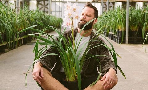People in nature, Grass family, Facial hair, Flowering plant, Beard, Moustache, 