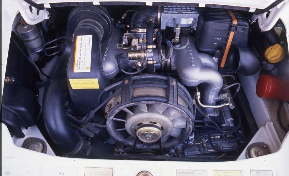 1988 porsche 911 club sport 32 liter flat 6 engine