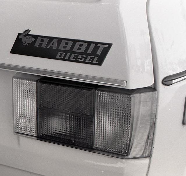 1977 volkswagen rabbit diesel badge and taillight