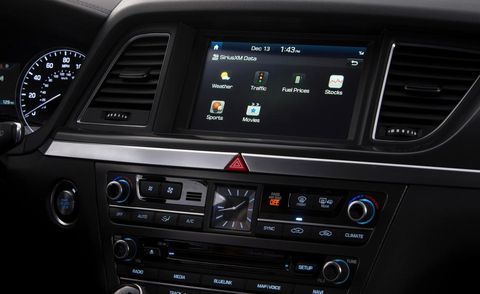 Vehicle audio, Center console, Luxury vehicle, Electric blue, Gauge, Personal luxury car, Machine, Steering part, Electronics, Steering wheel, 