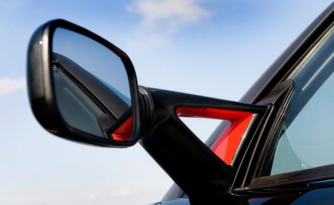 Eyewear, Automotive mirror, Mode of transport, Vision care, Blue, Daytime, Glass, Red, Automotive side-view mirror, Rear-view mirror, 