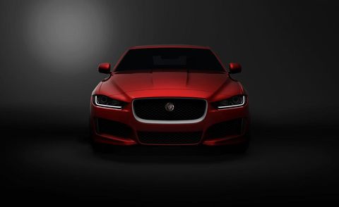 Motor vehicle, Automotive design, Product, Grille, Automotive lighting, Red, Hood, Concept car, Personal luxury car, Luxury vehicle, 