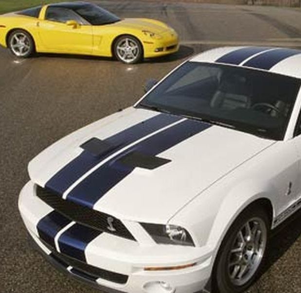 2006 chevrolet corvette and 2007 ford mustang shelby gt500