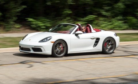2017 Porsche 718 Boxster driving 2017 porsche 718 boxster