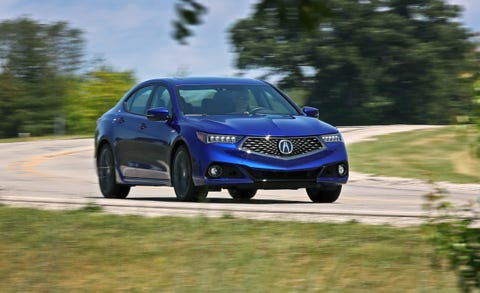 2018 Acura TLX driving 2018 acura tlx