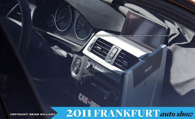201 BMW 3-series sedan interior (spy photo)