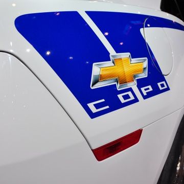 Chevy COPO Camaro logo on car