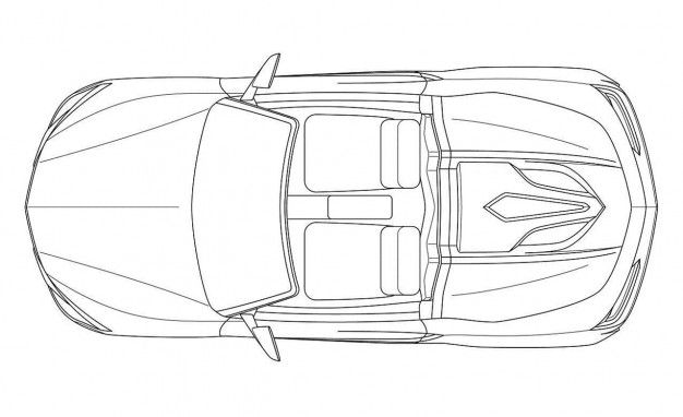 Acura NSX roadster patent filing