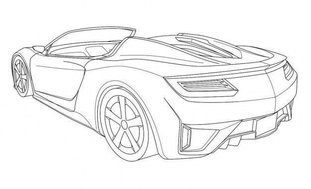 Acura NSX roadster patent filing
