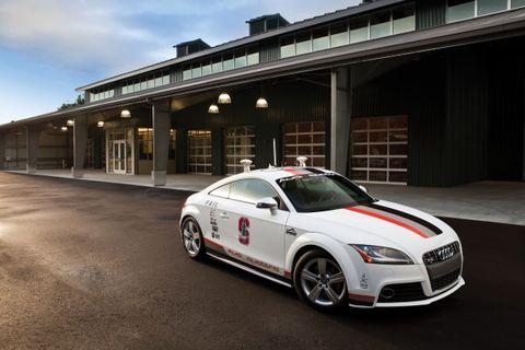 This Audi TTS completed the Pikes Peak hill climb in 2010. Autonomously.