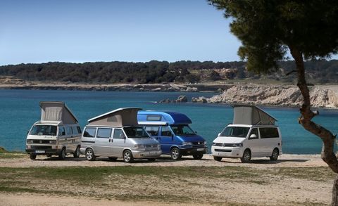 vw t3, t4, and california