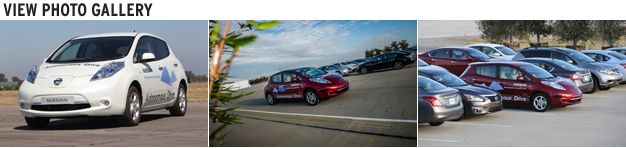 Nissan Leaf at Nissan Autonomous Drive announcement