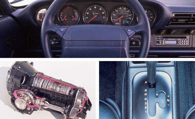 Porsche 911 Carrera 2 Tiptronic and Tiptronic cutaway