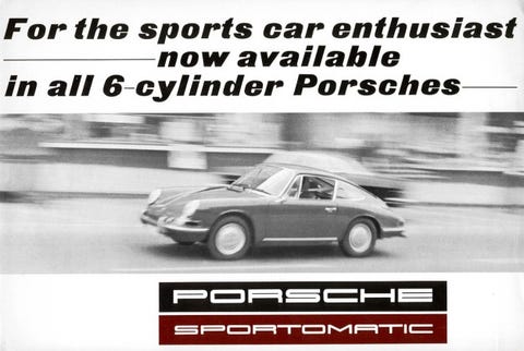 Publicité Porsche Sportomatic classic