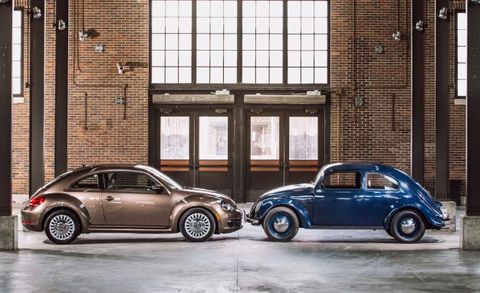 2014 and 1949 Volkswagen Beetle
