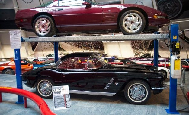 1993 Chevrolet Ruby Red 40th Anniversary Corvette and 1962 Chevrolet Corvette