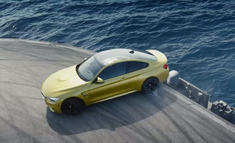 Video Bmw M4 Coupe Drifts On Aircraft Carrier News Car And Driver