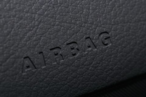 Airbag lettering debossed on dashboard
