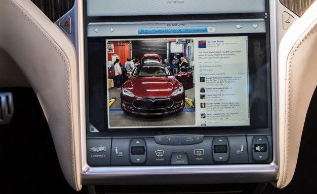 Tesla Model S infotainment display