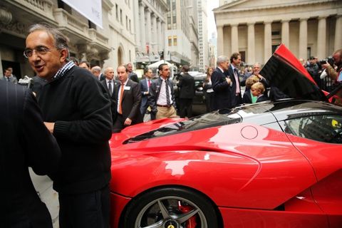 Fiat Chrysler Heads Marchionne And Elkann Celebrate Listing On NYSE