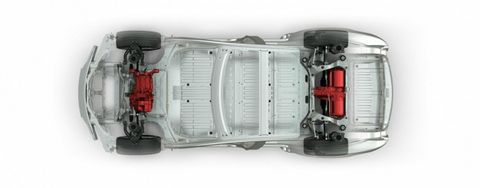 Tesla Model S D dual-motor all-wheel drive system