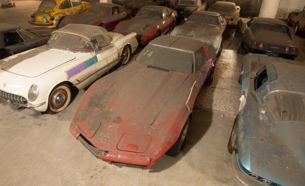 Peter Max Corvette Collection Exhumed from Parking-Garage Purgatory 