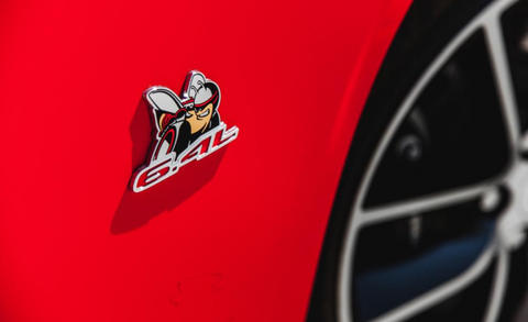 Scat Pack badge on 2015 Dodge Challenger
